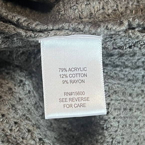 Kate & Sam Sweater Women XXL Olive Green Cowlneck Athleisure Wrap Minimalist Top - Picture 11 of 13